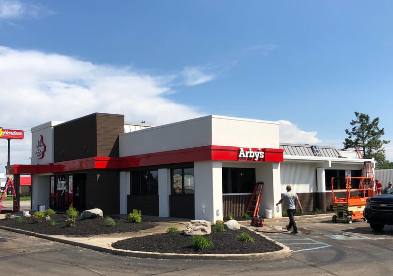 Arby's Warsaw, IN Standing Seam Metal Roof Installation & Metal Coping